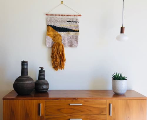Liquid Sunshine | Macrame Wall Hanging in Wall Hangings by Trudy Perry. Item composed of fiber