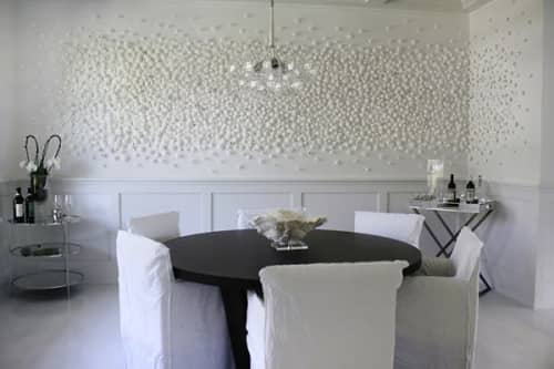 “White Flowers” | Wall Sculpture in Wall Hangings by Carson Fox Studio. Item composed of synthetic