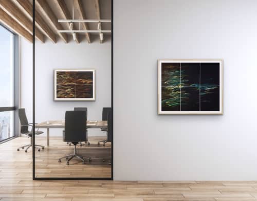 Aurora | Mixed Media by Sangeeta Sagar. Item made of canvas works with contemporary & modern style