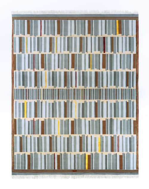 Bernardo Gomez-Pimienta - Hueyzacatlan - for Weaving Design Stories | Area Rug in Rugs by Odabashian (official) | Queretaro Regional Museum - INAH in Santiago de Querétaro. Item composed of wool and fiber