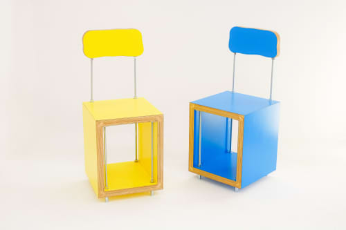 Hollow Chair | Accent Chair in Chairs by akaye. Item composed of wood and steel in minimalism or contemporary style