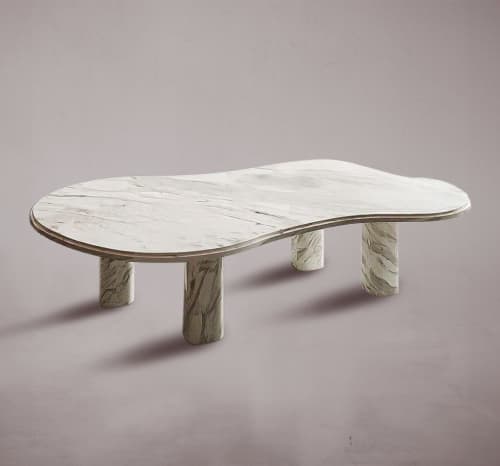 Marble Coffee Table. Natural Stone Coffee Table. | Tables by HamamDecor LLC. Item composed of marble in minimalism or contemporary style