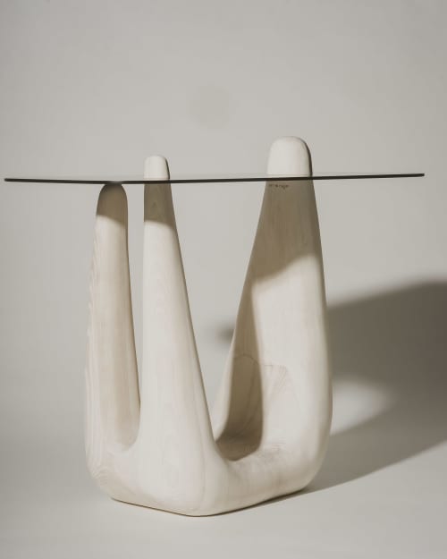 Curieuse | Side Table in Tables by Nadine Hajjar Studio. Item composed of wood and steel in minimalism or contemporary style