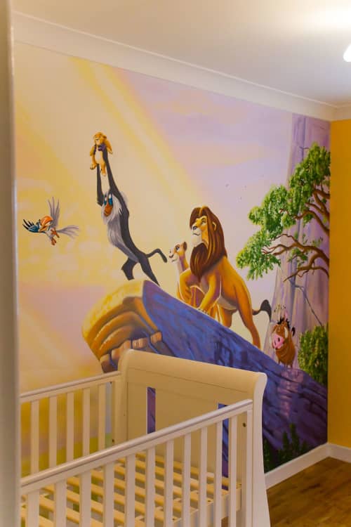 Lion King mural | Murals by Neil Wilkinson-Cave. Item made of synthetic
