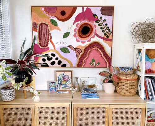 Mellow Melon | Tapestry in Wall Hangings by Pi Williams. Item made of linen