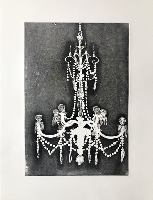 Chandelier III Etching - Print | Prints by Sara J Beazley. Item made of paper