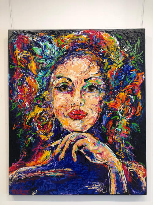 Sultresse Painting by Tracey Keller at Tracey Keller Gallery, Noosa