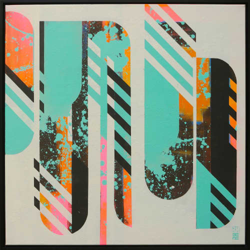 Icon 27 - original one of a kind artwork | Oil And Acrylic Painting in Paintings by Ronald Hunter. Item composed of wood and canvas in contemporary or modern style