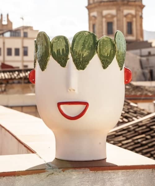Carmelina Prickly Pears Seller | Vase in Vases & Vessels by Patrizia Italiano. Item composed of ceramic