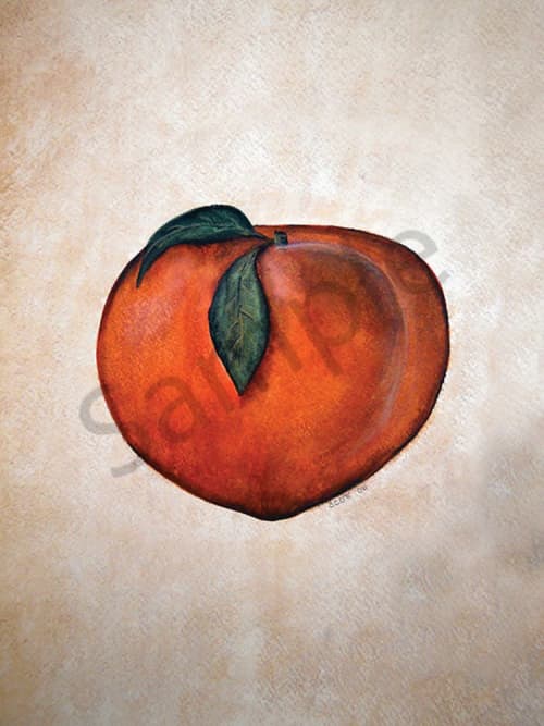 Peach | Drawings by LaShonda Scott Robinson. Item made of wood & canvas compatible with contemporary and traditional style