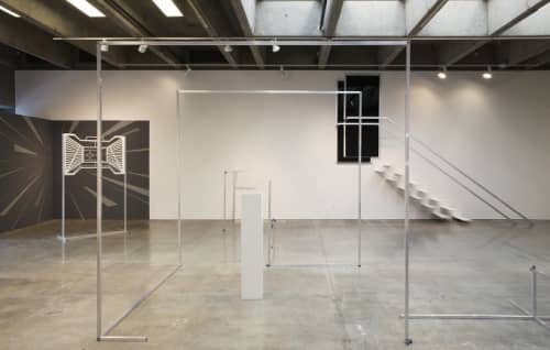 Data Systems Plaza Installation | Sculptures by Damien Gilley Studio | Portland Community College Rock Creek campus building 7 in Portland. Item composed of steel