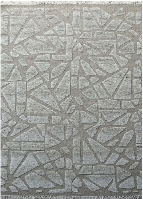 Rocks handknotted rugs | Decorative Objects by Shaheran Ansari. Item composed of cotton compatible with boho and contemporary style