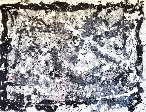 Black and White series #6 | Oil And Acrylic Painting in Paintings by Sona Fine Art & Design  - SFAD | The Beverly Hills Hotel in Beverly Hills. Item composed of canvas