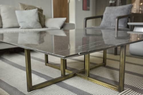 Kate Table | Coffee Table in Tables by Matriz Design | club house abril in Guillermo Hudson. Item made of metal with stone