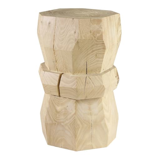 Callen Beached Wood End Table | Tables by Pfeifer Studio. Item made of wood works with boho & minimalism style