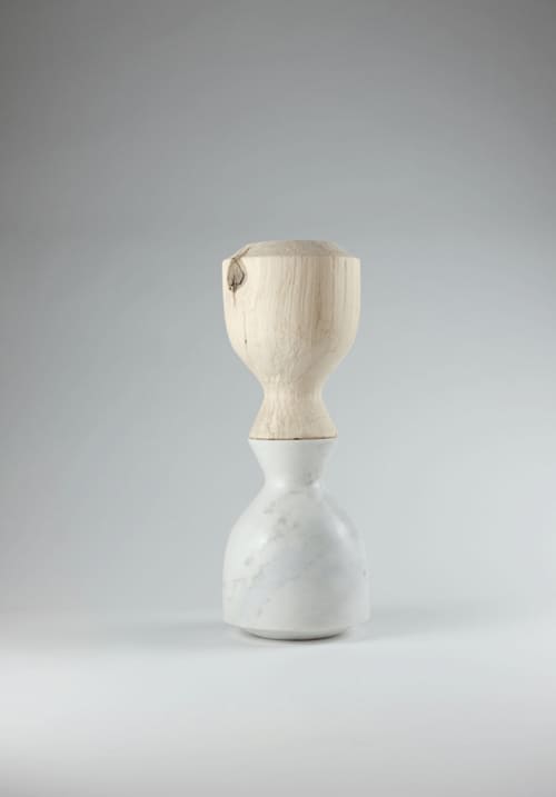Itineranti - marmo+legno 14 | Vessels & Containers by gumdesign. Item composed of wood and marble in contemporary style