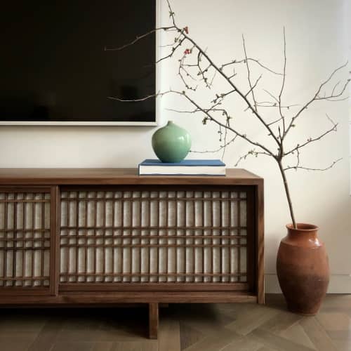 Shoji Cabinet | Media Console in Storage by Brian Holcombe Woodworker. Item composed of wood