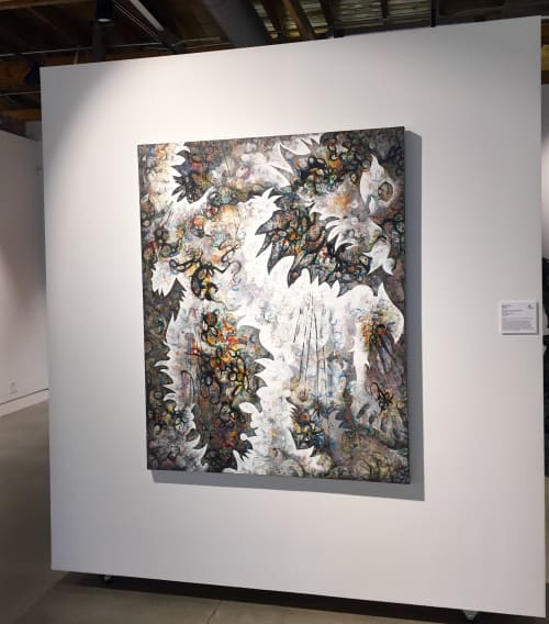 When the Cage Door Opened | Mixed Media by Roxane Hollosi Fine Arts. Item made of canvas & synthetic