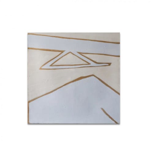Etnografica Blanc XI | Oil And Acrylic Painting in Paintings by Kim Fonder. Item composed of fabric & synthetic