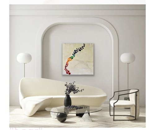 "Soar" painting | Mixed Media by Vanessa Pineda Fox. Item made of canvas with paper works with contemporary style