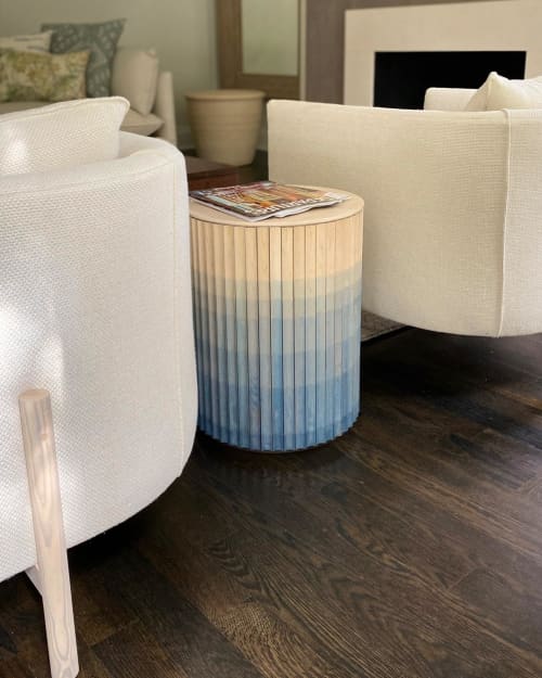 Pilar End Table | Tables by INDO-. Item composed of oak wood
