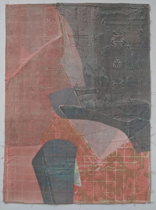 Middle Sex | Collage in Paintings by Susan Smereka. Item composed of cotton and paper in contemporary or modern style