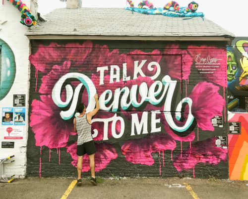 Talk Denver To Me | Street Murals by Vicarel Studios | Adam Vicarel. Item made of synthetic