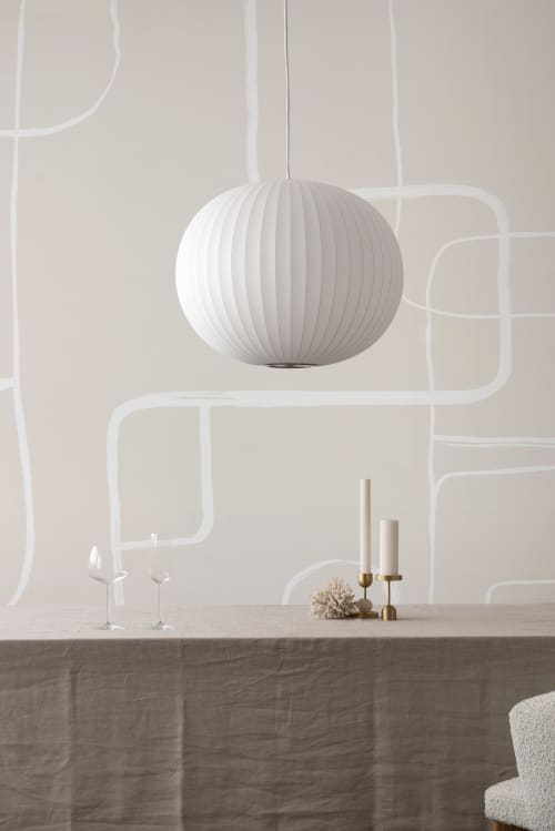 Journey Wallpaper - Sand | Wall Treatments by Emma Hayes. Item made of paper works with contemporary & modern style