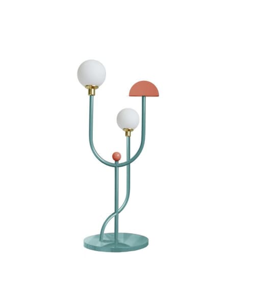 Space floor | Floor Lamp in Lamps by Dovain Studio. Item made of copper with glass