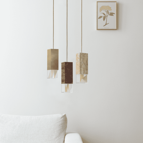 Lamp/One Collection Chandelier - Revamp 02 | Chandeliers by Formaminima. Item made of brass & marble compatible with contemporary style