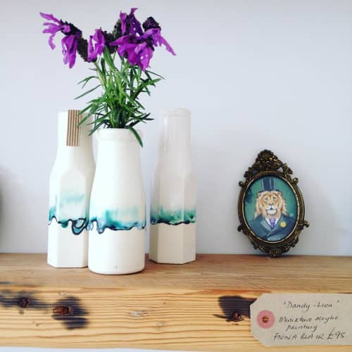 Bottle Vases | Vases & Vessels by Helen Rebecca Lucas. Item made of ceramic