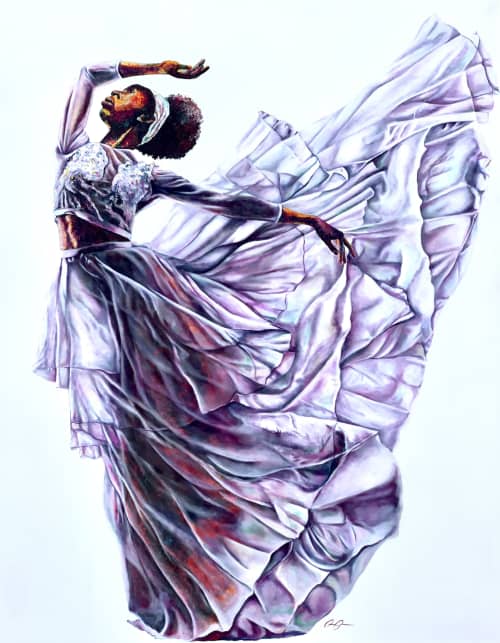 Effervescent | Oil And Acrylic Painting in Paintings by Drafts by Ola. Item composed of canvas and synthetic