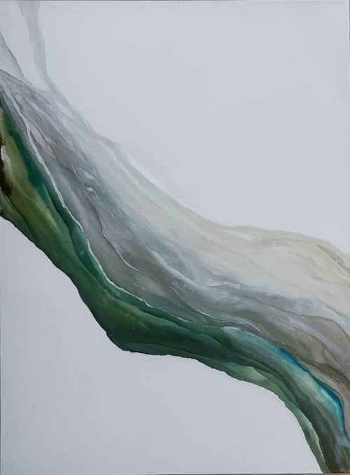 Cascade | Oil And Acrylic Painting in Paintings by Studio Maison Art by Heather O’Donovan. Item composed of canvas compatible with boho and contemporary style