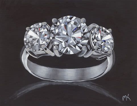 Diamond Ring - Vibrant Giclée Print | Prints in Paintings by Michelle Keib Art. Item composed of paper