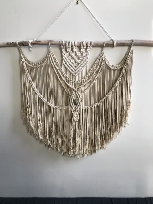 The Third Eye | Macrame Wall Hanging in Wall Hangings by Gse León Art. Item composed of cotton & fiber