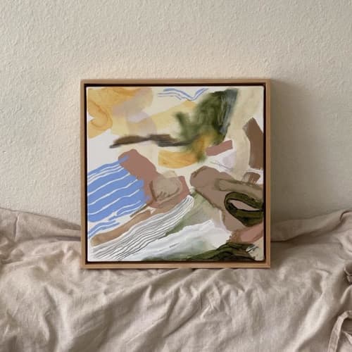 “the climb” 12”x12” | Oil And Acrylic Painting in Paintings by Quinn Dimitroff. Item composed of canvas