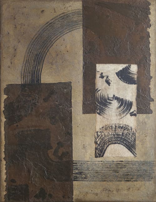Closed Circuit | Mixed Media in Paintings by PUGMATIK. Item composed of canvas & paper compatible with contemporary and japandi style