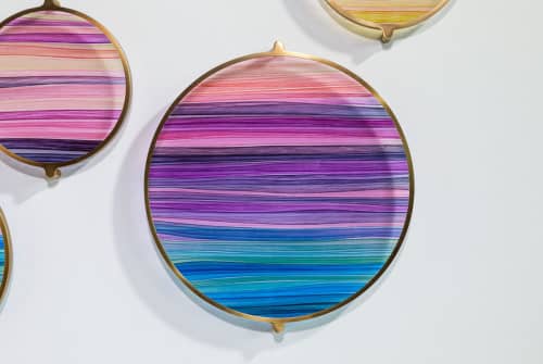 Telescope Wall | Decorative Plate in Decorative Objects by The Goodman Studio. Item made of brass with glass works with contemporary & modern style