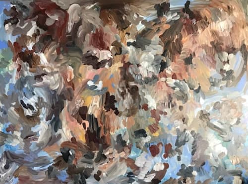 Oliver Wood | Oil And Acrylic Painting in Paintings by Madeline Norton Art. Item made of canvas with synthetic