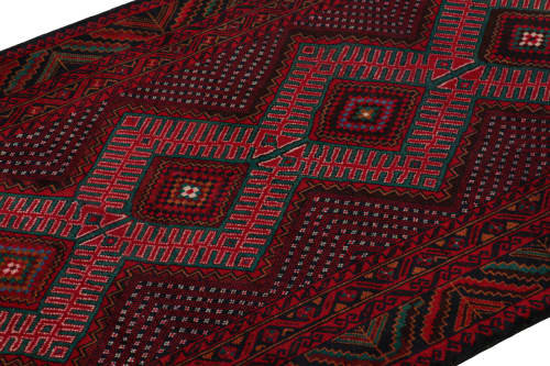 Rug & Kilim’s Modern Classics Tribal Rug in Red with | Area Rug in Rugs by Rug and Kilim