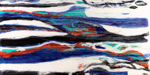 River Dance series - Danube | Oil And Acrylic Painting in Paintings by Sona Fine Art & Design  - SFAD | Waldorf Astoria Beverly Hills in Beverly Hills. Item made of canvas with synthetic
