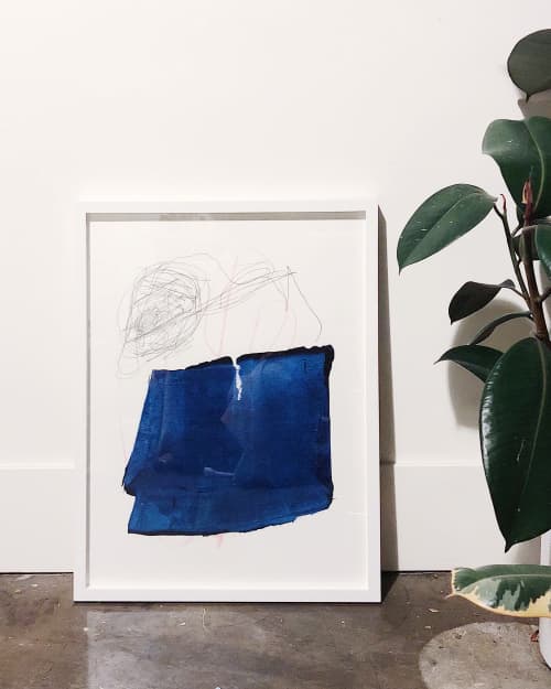 work on paper, 18" x 24" | Oil And Acrylic Painting in Paintings by maja dlugolecki. Item composed of paper