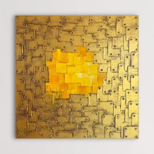 Exit | Oil And Acrylic Painting in Paintings by Alessia Lu. Item composed of canvas in contemporary or industrial style