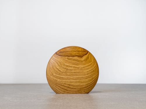Kva Modern Wooden Vase Mini - Naturel Kestane | Vases & Vessels by Foia. Item composed of wood in boho or contemporary style