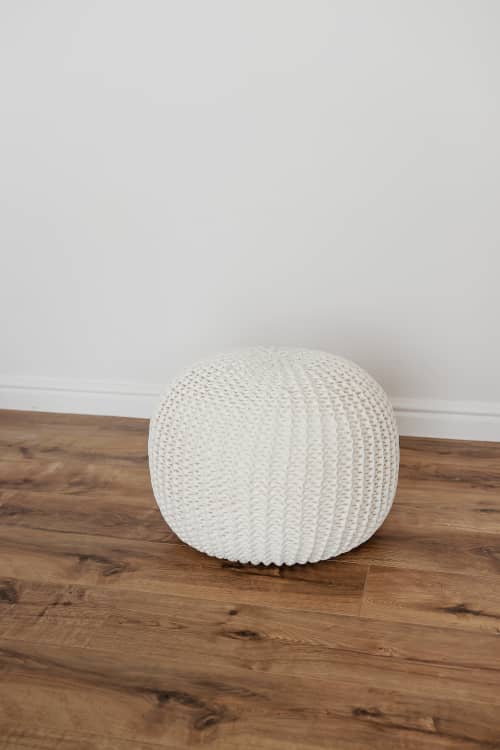 Pouf | Pillows by Chasha Home. Item composed of cotton