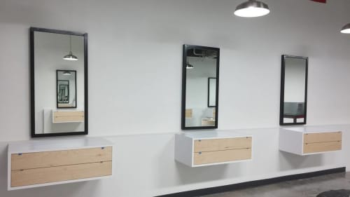 Custom Steel Mirrors | Decorative Objects by Blak Haus Furniture. Item made of steel & glass