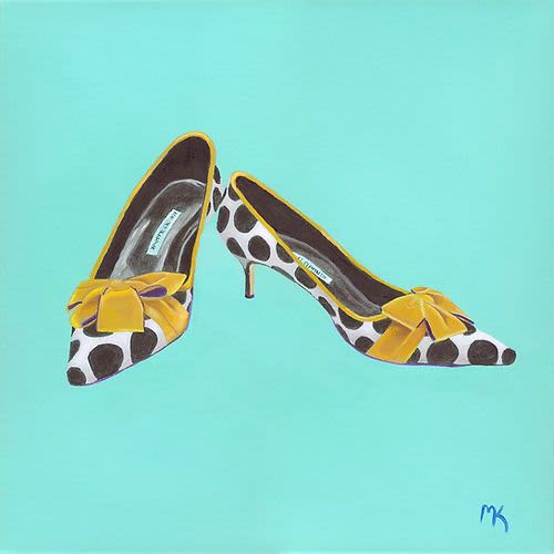 Manolo Blahnik- Vibrant Giclée Print | Prints in Paintings by Michelle Keib Art. Item made of paper