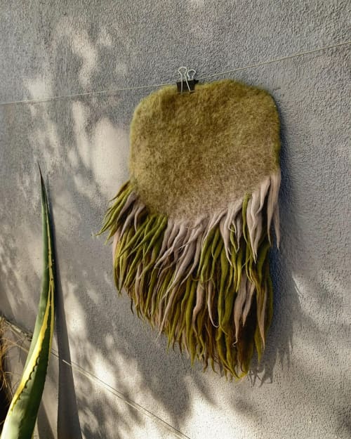 Seed No.015: Green Juice | Tapestry in Wall Hangings by Taiana Giefer | Santa Barbara in Santa Barbara. Item composed of fabric and fiber