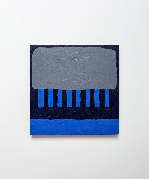 January | Oil And Acrylic Painting in Paintings by Ayesha Pearce. Item made of wood works with minimalism & mid century modern style