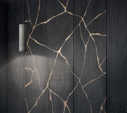 Tile Club Kasai Notte Kintsugi Porcelain Tile | Tiles by Tile Club. Item made of stone